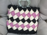 Finished-friday: entrelac bag in Drops Nepal